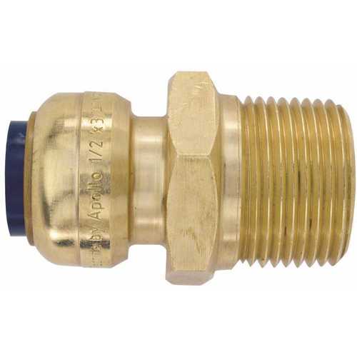 Tectite FSBMA1234 1/2 in. Brass Push-to-Connect x 3/4 in. Male Pipe Thread Reducing Adapter