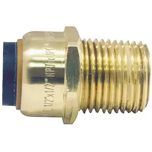 Tectite FSBMA12 1/2 in. Brass Push-to-Connect x Male Pipe Thread Adapter