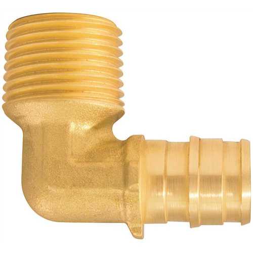 1/2 in. Brass PEX-A Expansion Barb x 1/2 in. MNPT Male 90 Elbow