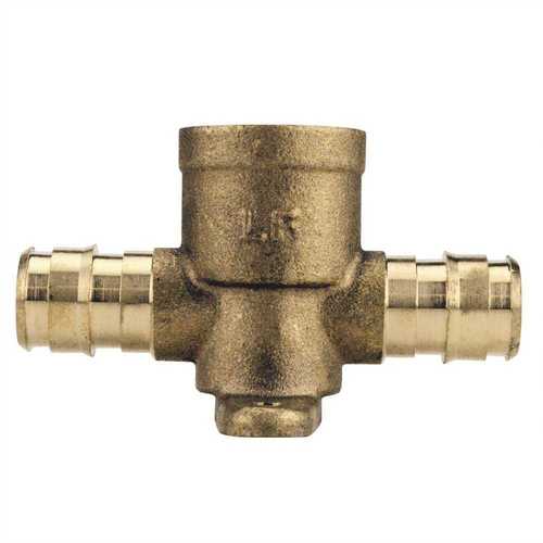 1/2 in. Brass PEX-A Barb x Brass PEX Barb x Female Pipe Thread Drop-Ear Tee