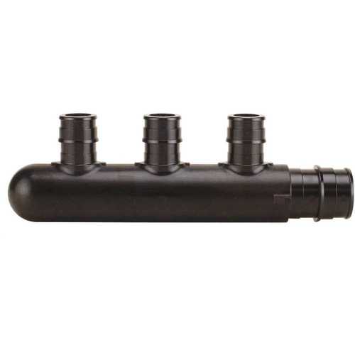Apollo EPXM3PT 3/4 in. Poly-Alloy PEX-A Barb Inlets x 1/2 PEX-A Barb 3-Port Closed Manifold