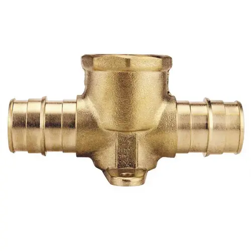 Apollo EPXDET34 3/4 in. Brass PEX-A Barb x Brass PEX Barb x Female Pipe Thread Drop-Ear Tee