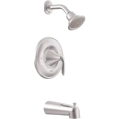 Eva Single-Handle 1-Spray Posi-Temp Tub and Shower Faucet Trim Kit in Chrome (Valve Not Included)