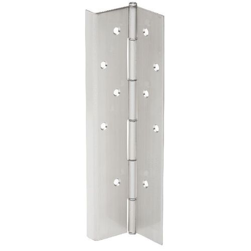 95" Concealed Flush Mount Half Wrap Continuous Hinge Satin Stainless Steel Finish