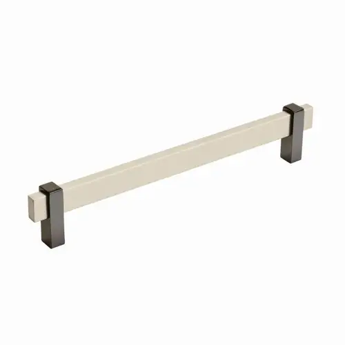 Mulino 7-9/16 in (192 mm) Center-to-Center Silver Champagne/Black Nickel Cabinet Pull