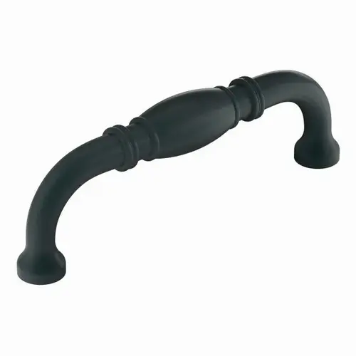 Cabinet Barrel Pull For Kitchen And Bathroom Hardware 3 3/4" Center to Center Matte Black