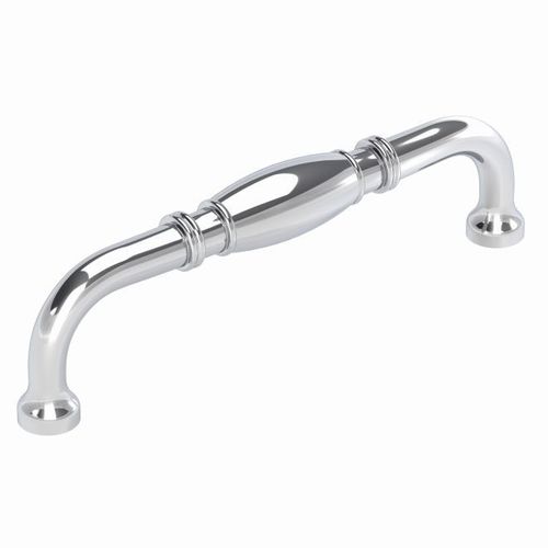 Cabinet Barrel Pull For Kitchen And Bathroom Hardware 5 1/16" Center to Center Polished Chrome