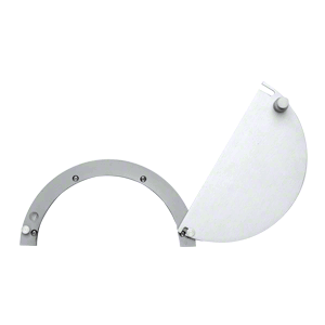 Satin Anodized Semicircular Design Ticket Window with 6-1/2" x 3-1/4" Opening