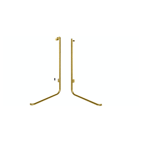 Polished Brass Right Hand Reverse Rail Mount No Cylinder "D" Exterior Top Securing Electronic Egress Control Handle