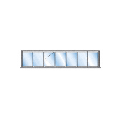 S55 Monterey 3+4 Bi-Fold Bi-Part Interior Swing with Raised Sill Wood Grain Powder Coat