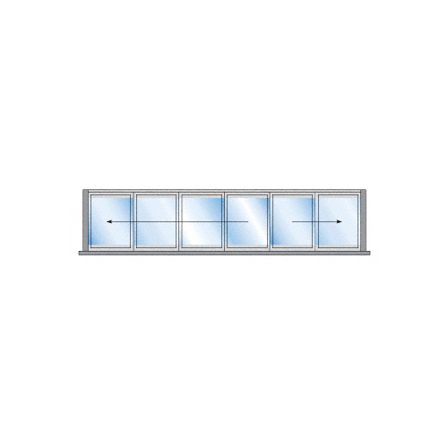 S55 Monterey 4+2 Bi-Fold Bi-Part Interior Swing with Raised Sill White Powder Coat