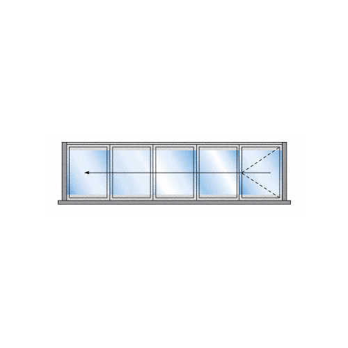S80 Monterey Thermally Broken Bi-Fold 5 Panel Left Hand Interior Swing with Flush Sill Wood Grain Powder Coat