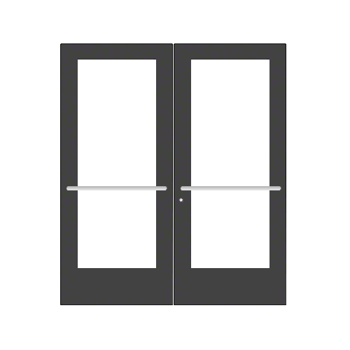 Black Anodized Custom Pair Series 550 Wide Stile Center Pivot Entrance Door for Overhead Concealed Door Closers