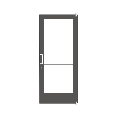 Black Anodized Custom Single Series 400 Medium Stile Offset Pivot Entrance Door for Surface Mount Door Closer