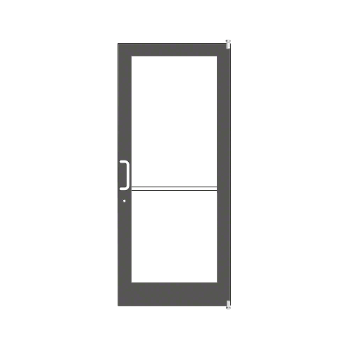Black Anodized Custom Single Series 400 Medium Stile Offset Pivot Entrance Door for Overhead Concealed Door Closer