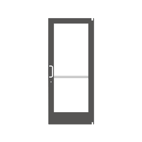Black Anodized Custom Single Series 400 Medium Stile Offset Pivot Entrance Door for Overhead Concealed Door Closer