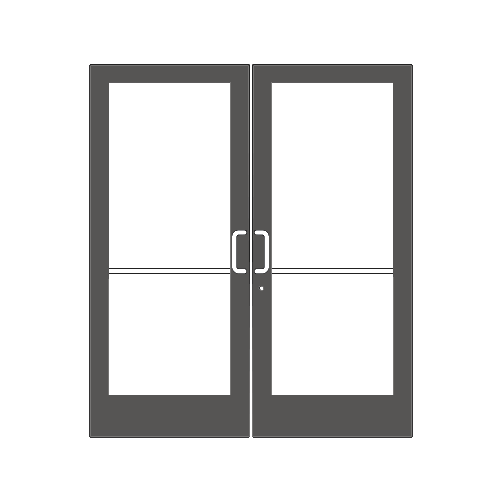 Black Anodized Custom Pair Series 400 Medium Stile Geared Hinge Entrance Door for Surface Mount Door Closers