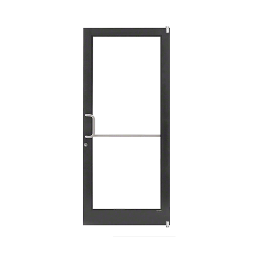 Black Anodized Custom Single Series 400T Thermal Medium Stile Offset Pivot Entrance Door for Surface Mount Door Closer