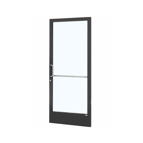 Black Anodized Custom Single Series 250 Narrow Stile Geared Hinge Entrance Door for Overhead Concealed Door Closer