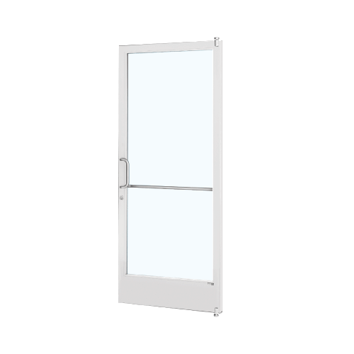 White KYNAR Paint Custom Single Series 250 Narrow Stile Offset Pivot Entrance Door for Surface Mount Door Closer