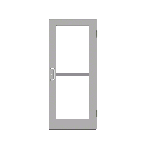 Clear Anodized Custom Single Series 550 Wide Stile Butt Hinged Entrance Door For Panic and Overhead Concealed Door Closer
