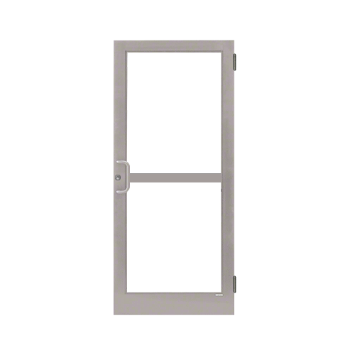 White KYNAR Paint Custom Single Series 400T Thermal Medium Stile Butt Hinge Entrance Door With Panic for Surface Mount Door Closer