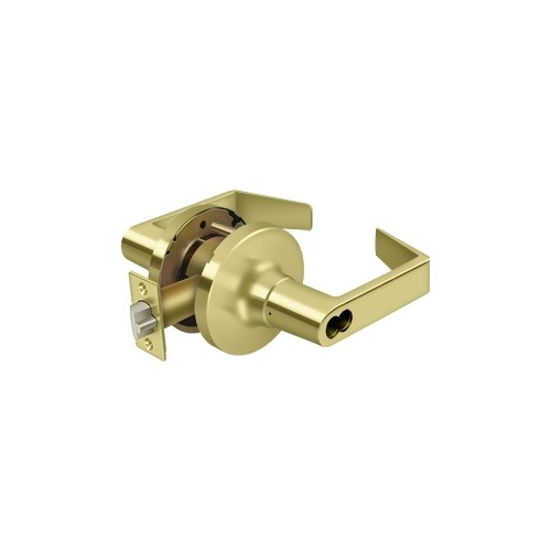 Deltana CL509FRCNC-3 Clarendon Pro Series Grade 1 Commercial Leverset Classroom Without CYL Polished Brass