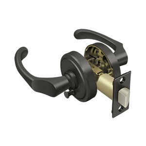 Deltana PRCLR2U10B-RH Port Royal Chapelton Series Residential Lever Privacy Right Handed Oil Rubbed Bronze