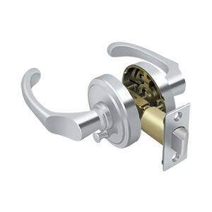 Deltana PRCLR2U26-RH Port Royal Chapelton Series Residential Lever Privacy Right Handed Polished Chrome