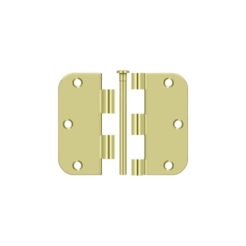 3-1/2" x 3-1/2" x 5/8" Radius Hinge, Residential Thickness in Zinc Dichromat - 2 per pack x50 packs