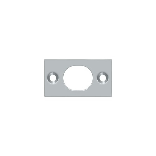 1-3/4" Height X 1" Width Strike Plate For 6" Flush Bolt Brushed Chrome - pack of 10