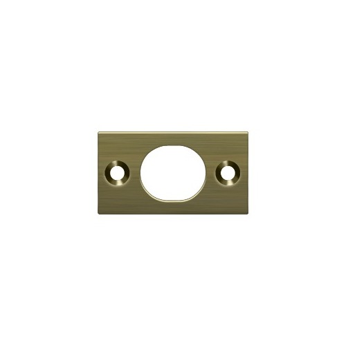 1-3/4" Height X 1" Width Strike Plate For 6" Flush Bolt Antique Brass - pack of 10