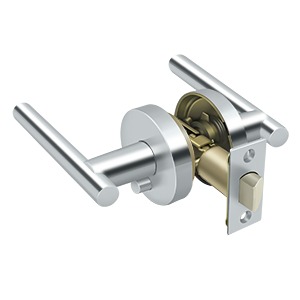 Deltana ZMLR2U26-RH Elite Mandeville Series Residential Lever Privacy Right Handed Polished Chrome