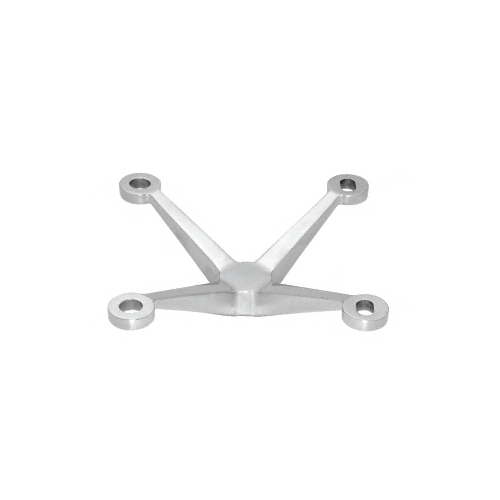 Brushed Stainless 4-Way Arm Heavy Duty Post Mount Spider Fitting