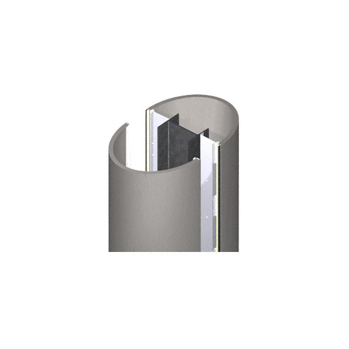 Custom Brushed Stainless Premier Series Elliptical Column Covers Two Panels Opposing