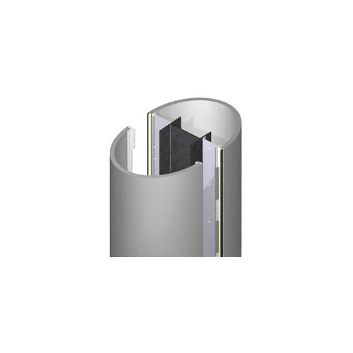 Custom Non-Directional Stainless Standard Series Elliptical Column Covers Two Panels Opposing