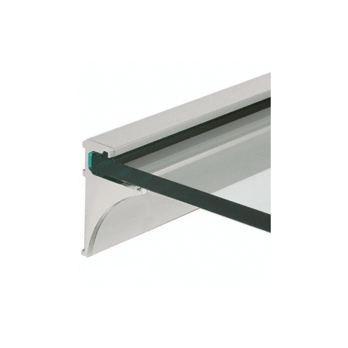 Brushed Nickel 36" Aluminum Shelf Kit for 1/4" Glass