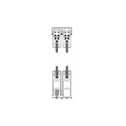 Black Bronze Anodized XO/OX Format Sliding Door Entrance System - 4" Square Top 6" Square Bottom Rail