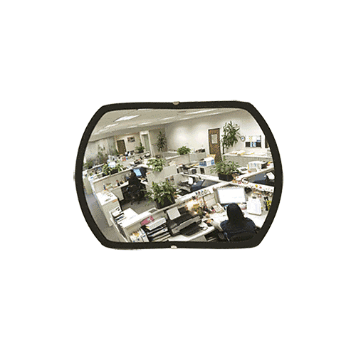 15" x 24" Rectangular Heavy-Duty Clear Glass Convex Mirror