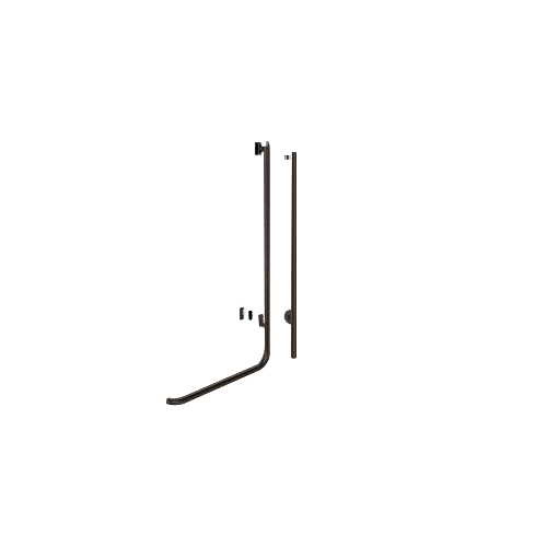 Oil Rubbed Bronze Right Hand Reverse Glass Mount Keyed Access "JS" Exterior, Top Securing Panic Handle