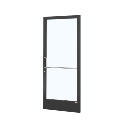 Black Anodized Custom Single Series 250 Narrow Stile Geared Hinge Entrance Door for Surface Mount Door Closer