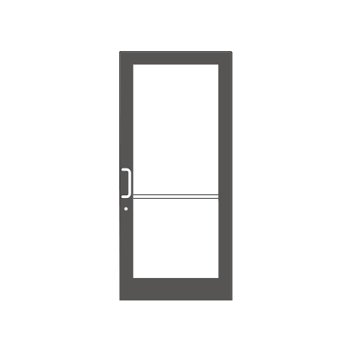 Black Anodized Custom Single Series 400 Medium Stile Geared Hinge Entrance Door for Overhead Concealed Door Closer