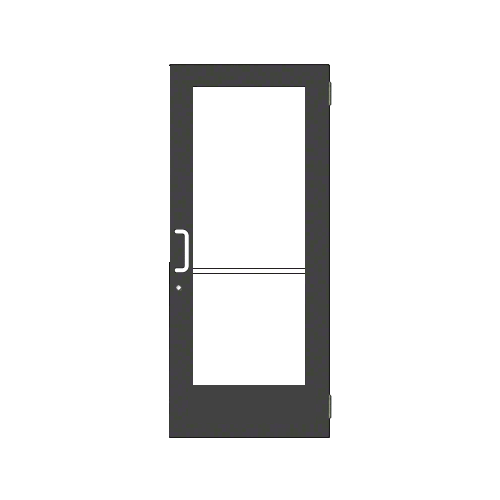 Black Anodized Custom Size Single Series 550 Wide Stile Butt Hinge Entrance Door ADA/Title 24