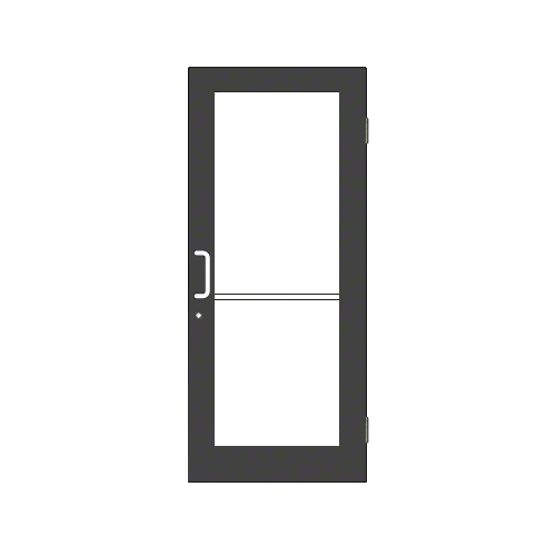Black Anodized Custom Size Single Series 550 Wide Stile Butt Hinge Entrance Door for Overhead Concealed Door Closer