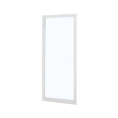 White KYNAR Paint Custom Blank Single Series 250T Narrow Stile Offset Hung Thermal Entrance Door - No Prep