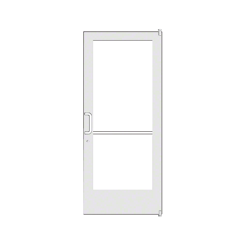 White KYNAR Paint Custom Single Series 400 Medium Stile Offset Pivot Entrance Door for Surface Mount Door Closer
