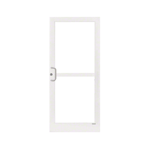 White KYNAR Paint Single 36" x 84" Series 400T Medium Stile Gear Hinge Entrance Door