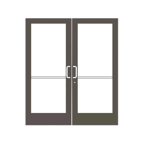 Bronze Black Anodized Custom Pair Series 400 Medium Stile Geared Hinge Entrance Door for Surface Mount Door Closers