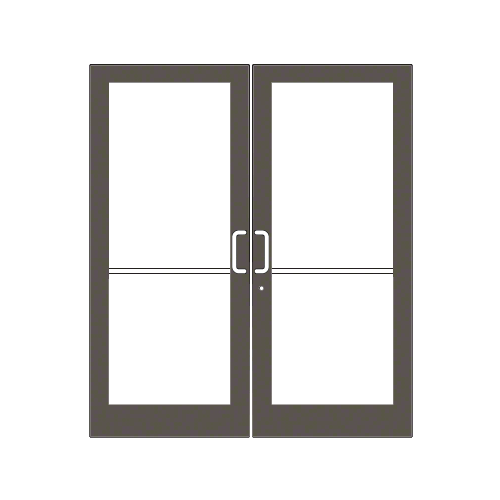 Bronze Black Anodized Custom Pair Series 400 Medium Stile Geared Hinge Entrance Doors for Overhead Concealed Door Closers