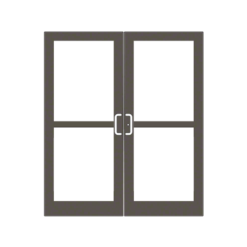 Class I Bronze Black Anodized Custom Pair Series 400 Medium Stile Offset Hung Geared Hinge Entrance Doors For Panics and Overhead Concealed Door Closers
